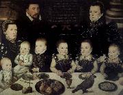 unknow artist Lord Cobham with his wife and her sister Jane and their six Children painted in 1567 china oil painting artist